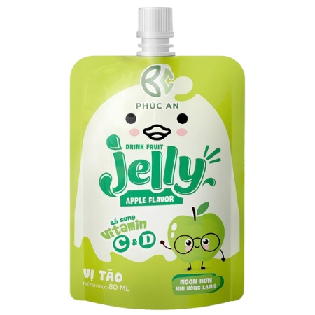 Thạch uống trái cây Jelly vị Táo 80ml