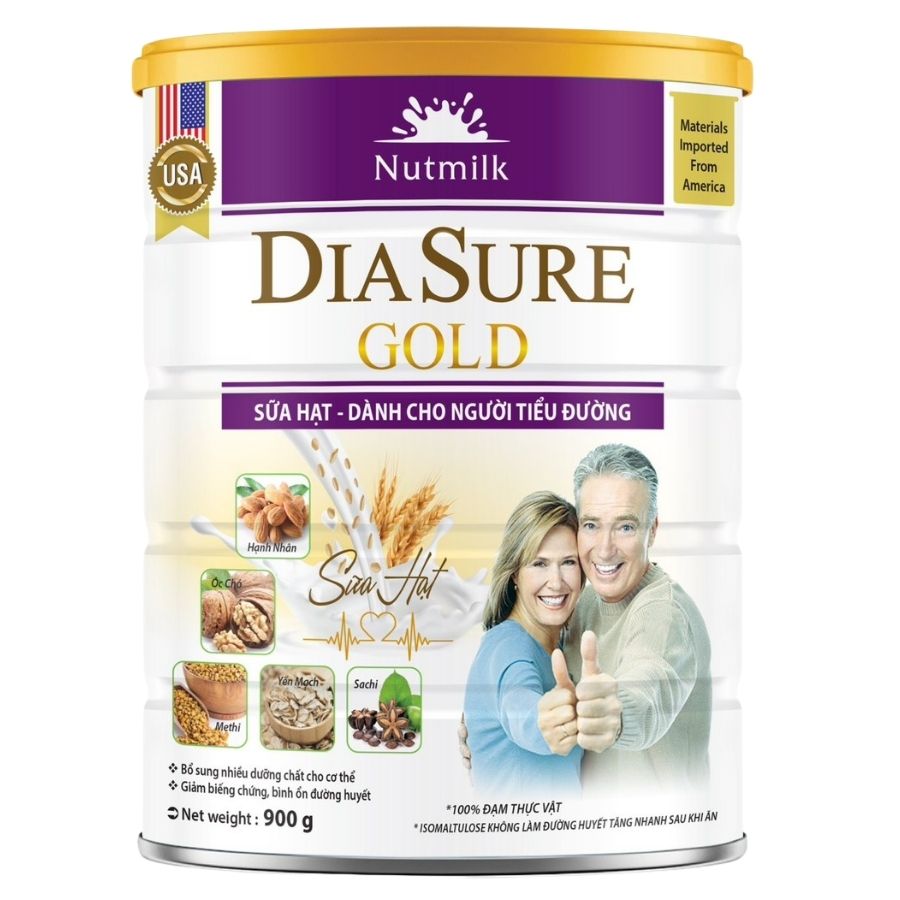 Sữa hạt Nutmilk Dia Sure Gold 900g dành cho người tiểu đường