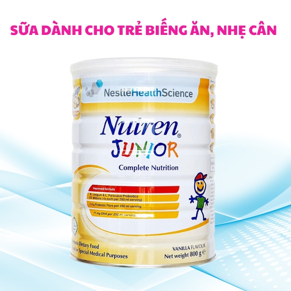Sữa Nutren Junior Nestle Thụy Sĩ cải thiện tình trạng biếng ăn ở bé hiệu quả