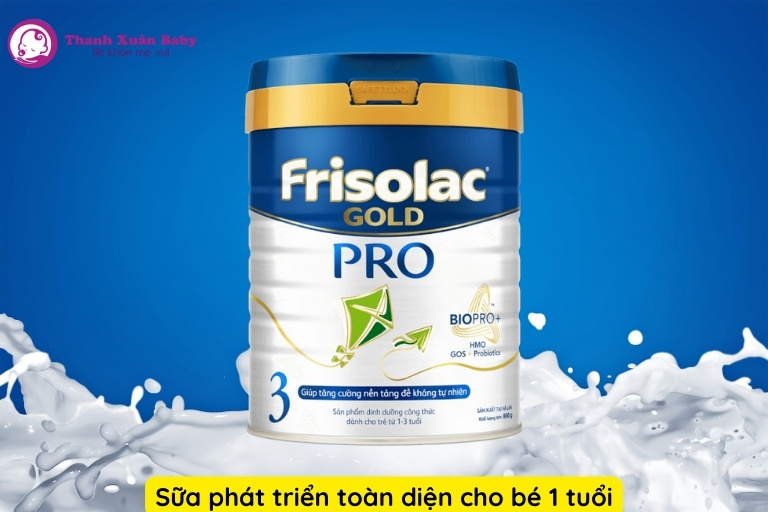 Frisolac Gold Pro số 3 là dòng sữa phát triển toàn diện cho trẻ 1 tuổi