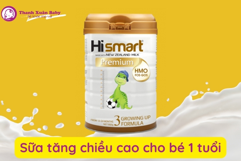 sữa cho bé 1 tuổi giúp tăng chiều cao