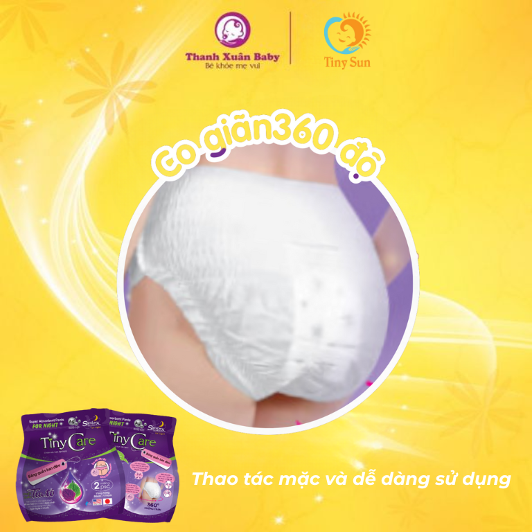 Băng vệ sinh quần Tiny Care co giãn 360