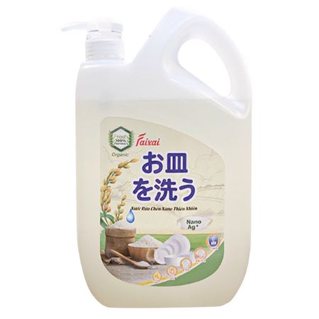 Nước rửa bát Faixai Organic tinh chất gạo 2.2 lít