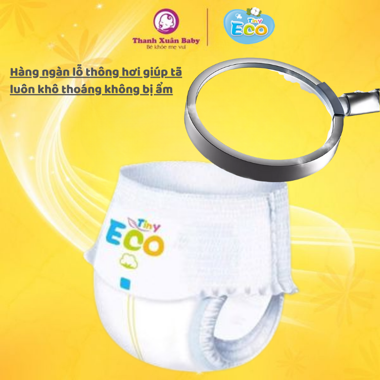 Tã bỉm Tiny Eco Newbone khô thoáng