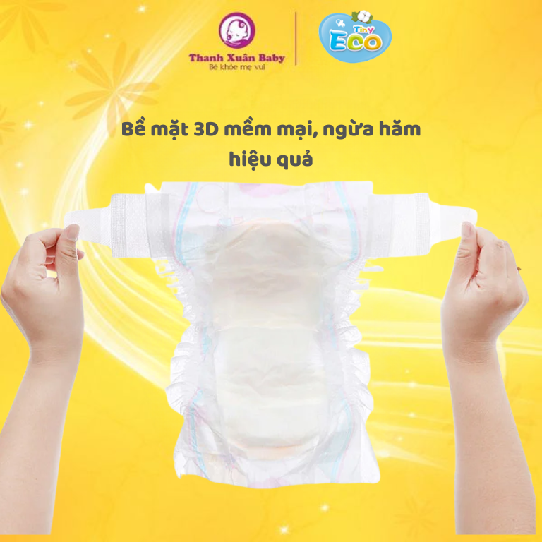 Tã bỉm Tiny Eco Size M-50 dán mềm mại