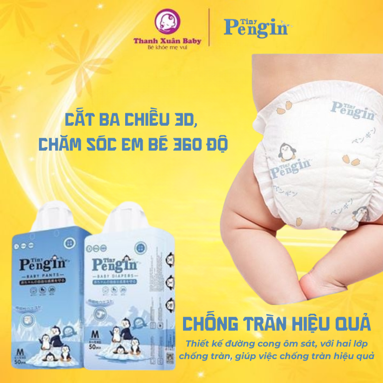 Tả bỉm Tiny Pengin chống tràn hiệu quả